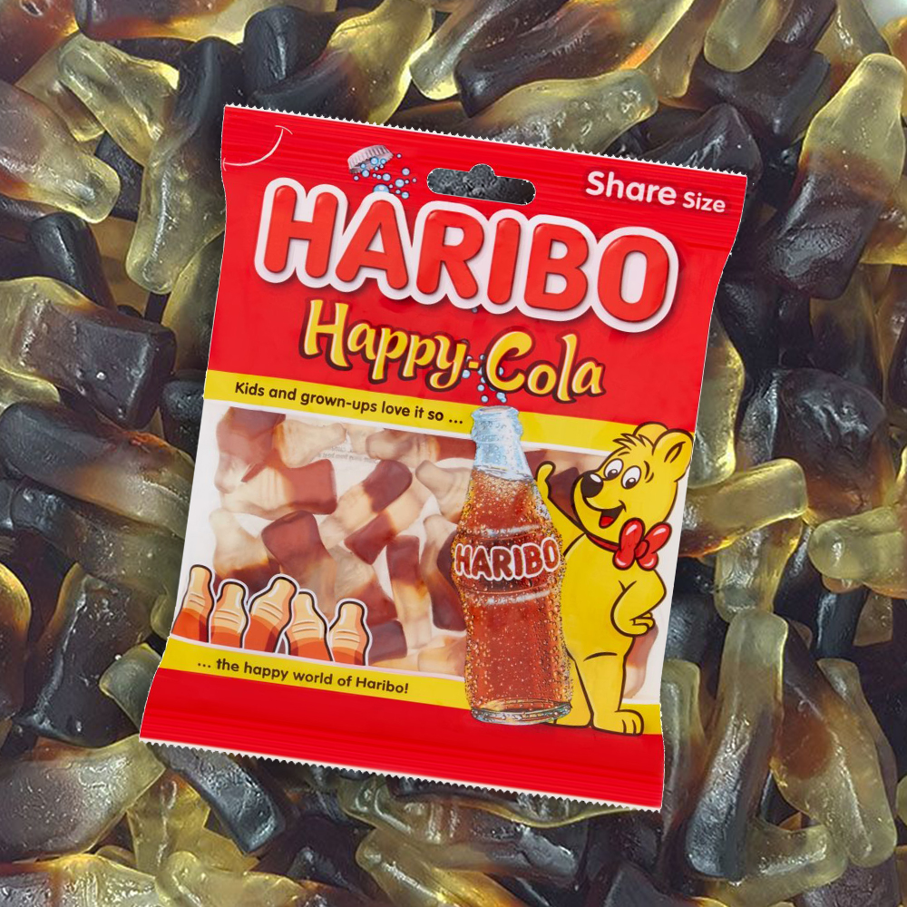 5x Haribo Happy Cola Bottles 140g