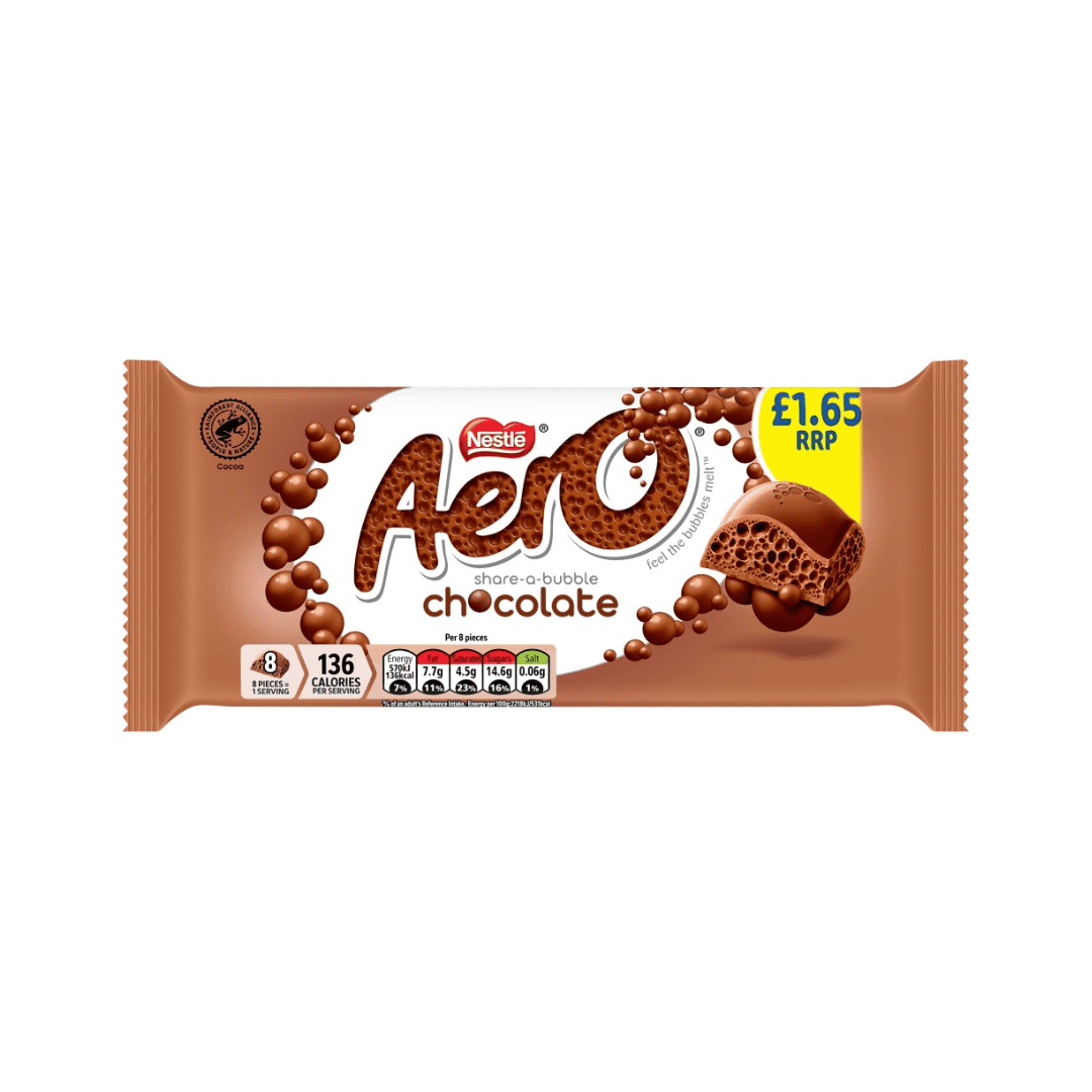 Aero Milk Block 15x90g £1.65 PMP