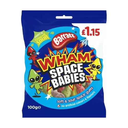 BARRATT WHAM SPACE BABIES PMP £1.15 12X100G