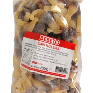 BEBETO GIANT FIZZY COLA BOTTLES 2KG