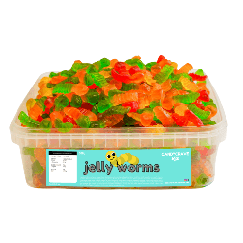 CANDYCRAVE JELLY WORMS 600G TUB