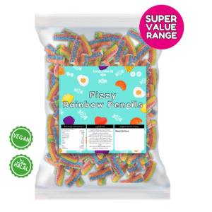 CANDYCRAVE SUPER VALUE FIZZY RAINBOW PENCILS 1KG