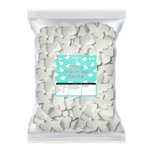 CANDYCRAVE WHITE HEARTS 1KG