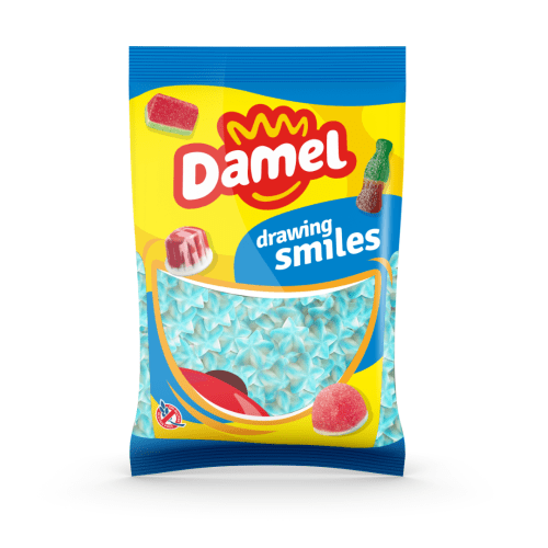 DAMEL BLUE RASPBERRY TWIST STARS 1KG