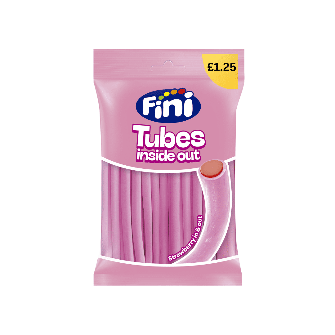Fini Strawberry Inside Out Tubes £1.25 PMP 12x140g