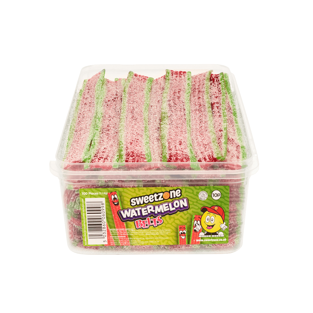 Sweetzone Fizzy Watermelon Belts 100 Count