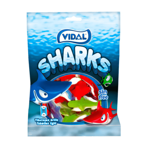 VIDAL JELLY SHARKS 14x90G