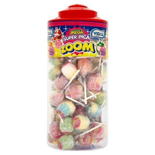 VIDAL MEGA SUPER PICA ZOOM LOLLY 50 COUNT