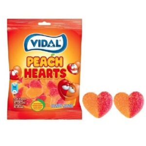 VIDAL PEACH HEARTS 14X90G