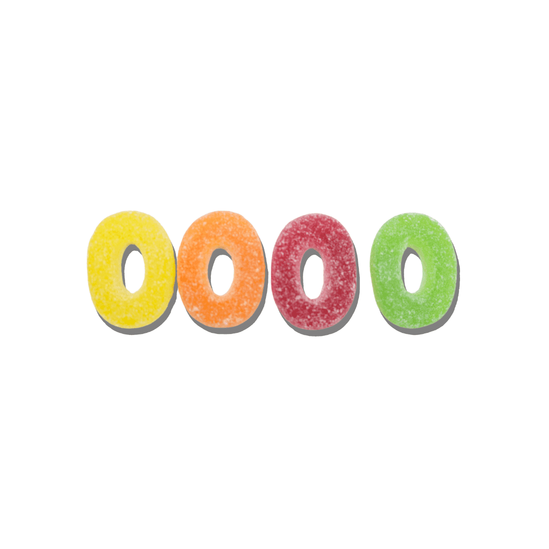 YUMMY GUMMY FIZZY RINGS 1000G TUB